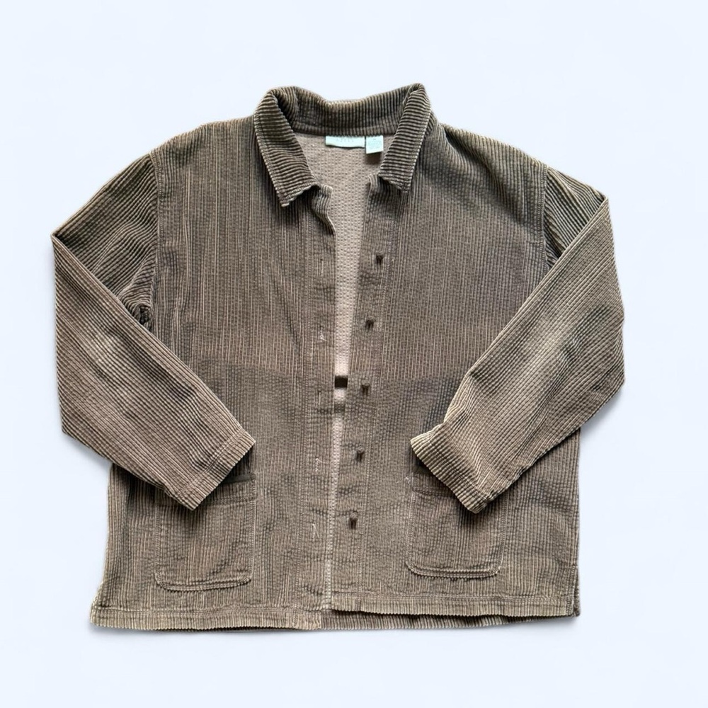 J. Jill Chocolate Corduroy Collared Jacket